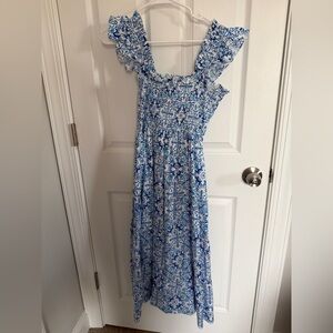 Hill House Blue and White Floral Maxi Dress